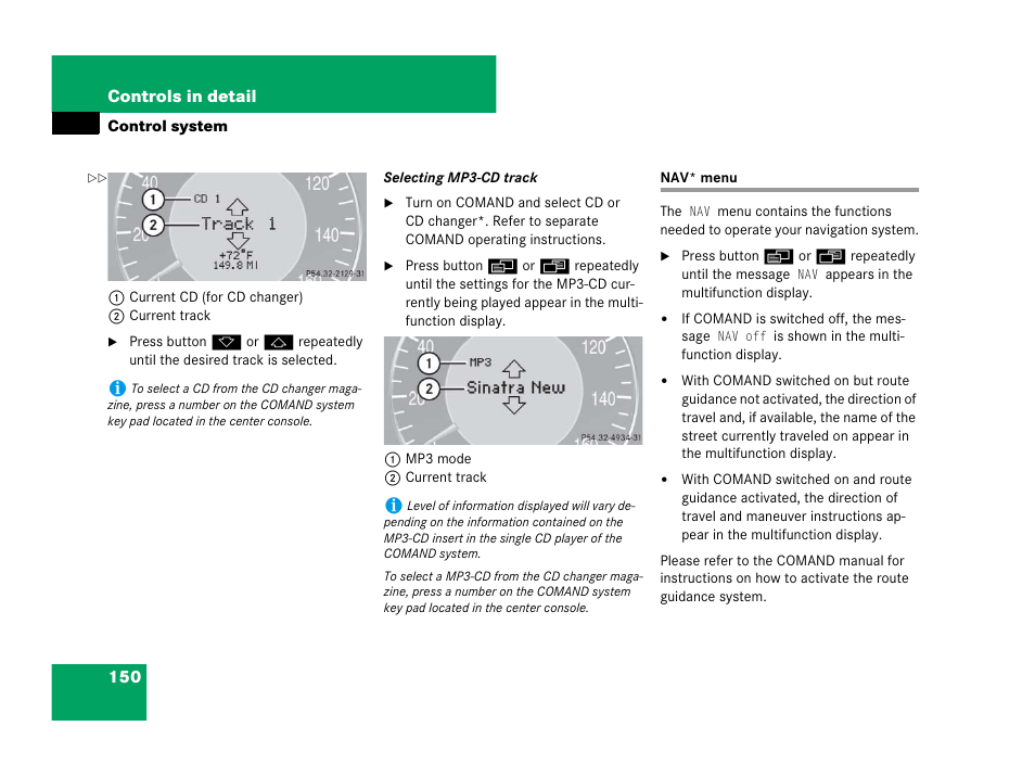 Nav* menu | Mercedes-Benz CLS-Class 2008 Owners Manual User Manual | Page 151 / 481