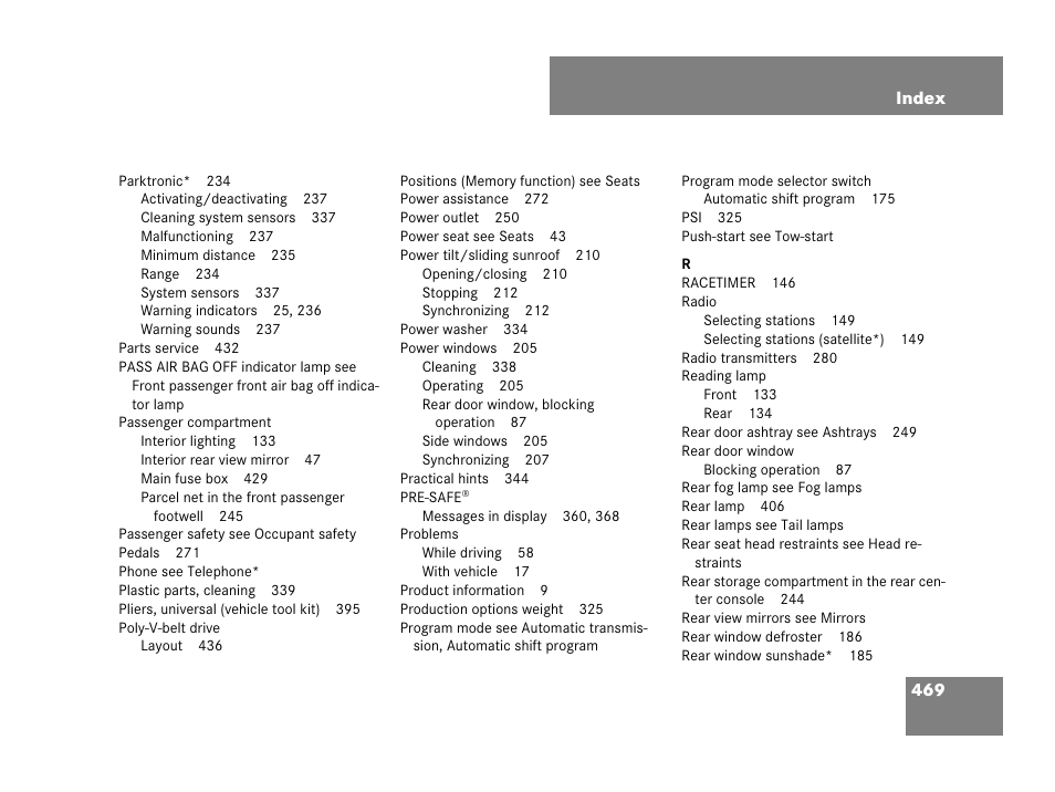 Mercedes-Benz CLS-Class 2008 Owners Manual User Manual | Page 470 / 481