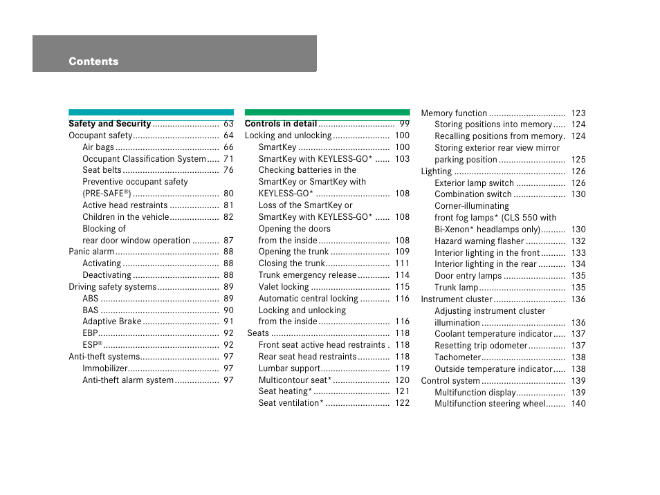 Mercedes-Benz CLS-Class 2008 Owners Manual User Manual | Page 5 / 481
