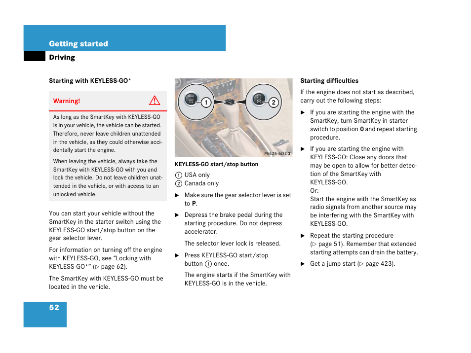 Mercedes-Benz CLS-Class 2008 Owners Manual User Manual | Page 53 / 481