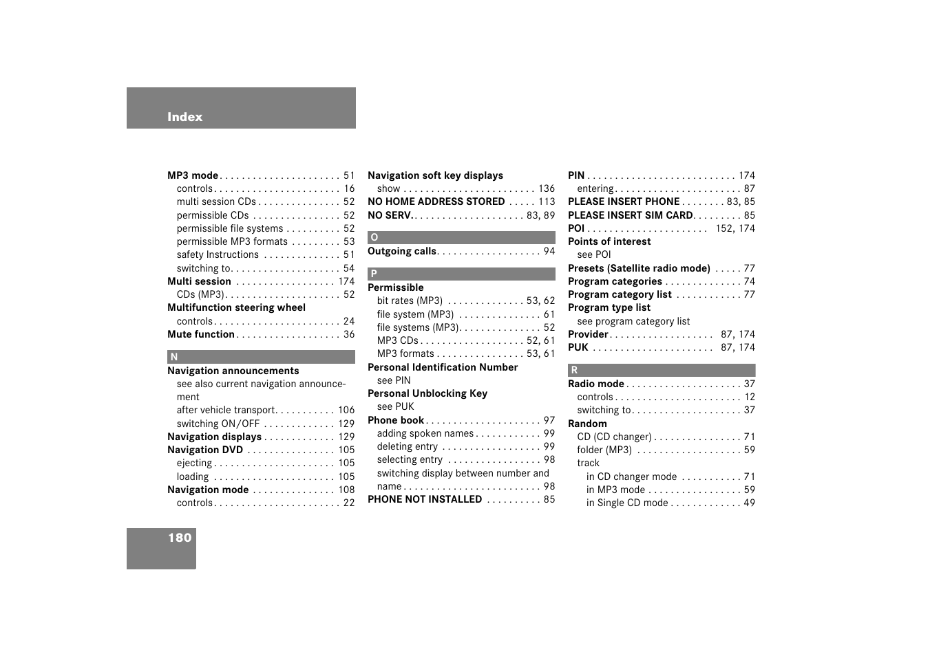 Mercedes-Benz E-Class 2008 COMAND Manual User Manual | Page 180 / 186