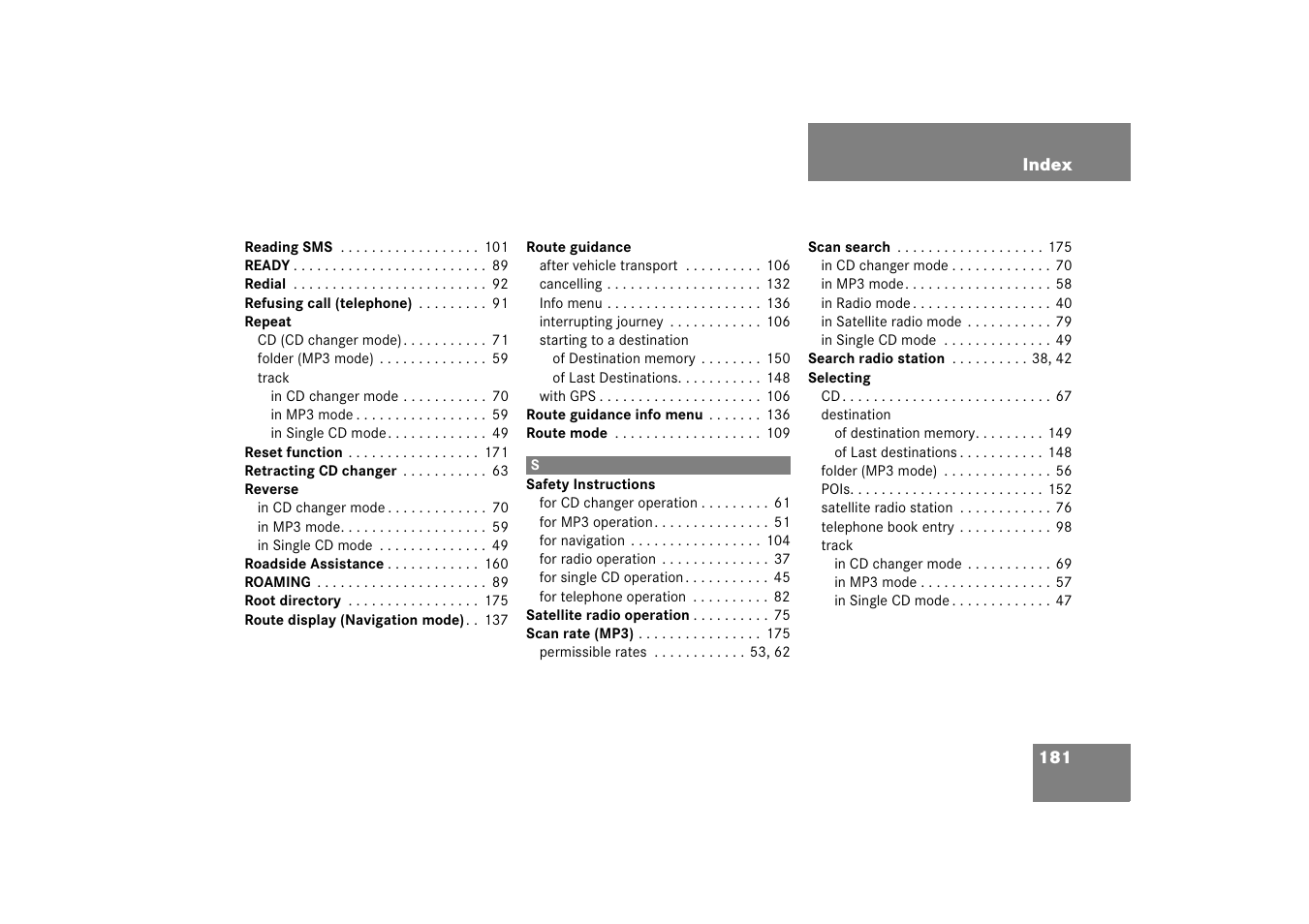 Mercedes-Benz E-Class 2008 COMAND Manual User Manual | Page 181 / 186