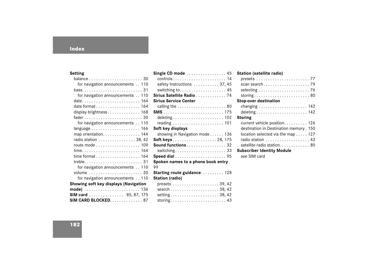 Mercedes-Benz E-Class 2008 COMAND Manual User Manual | Page 182 / 186