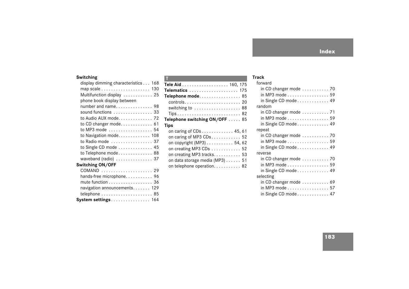Mercedes-Benz E-Class 2008 COMAND Manual User Manual | Page 183 / 186