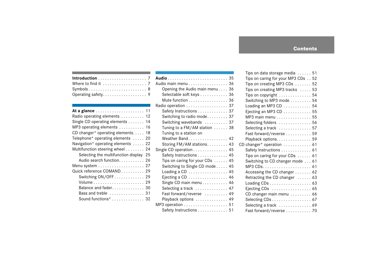 Mercedes-Benz E-Class 2008 COMAND Manual User Manual | Page 3 / 186