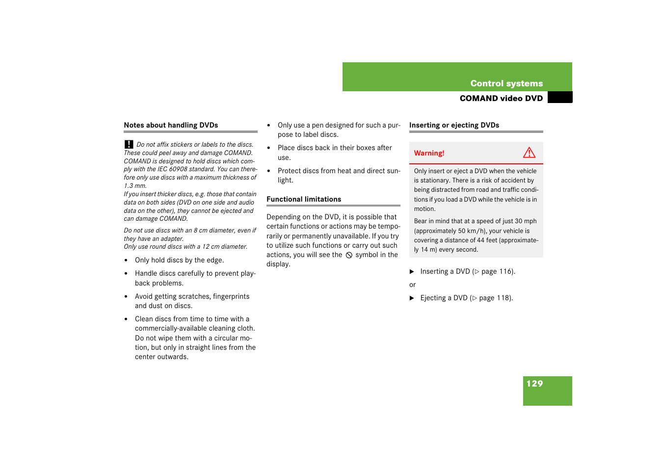 Mercedes-Benz CL-Class 2008 Owners Manual User Manual | Page 130 / 769