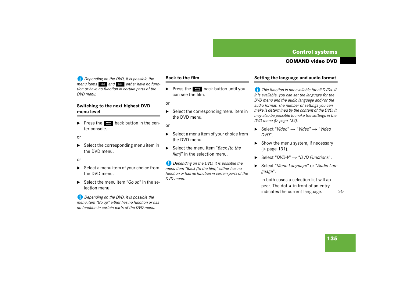 Mercedes-Benz CL-Class 2008 Owners Manual User Manual | Page 136 / 769