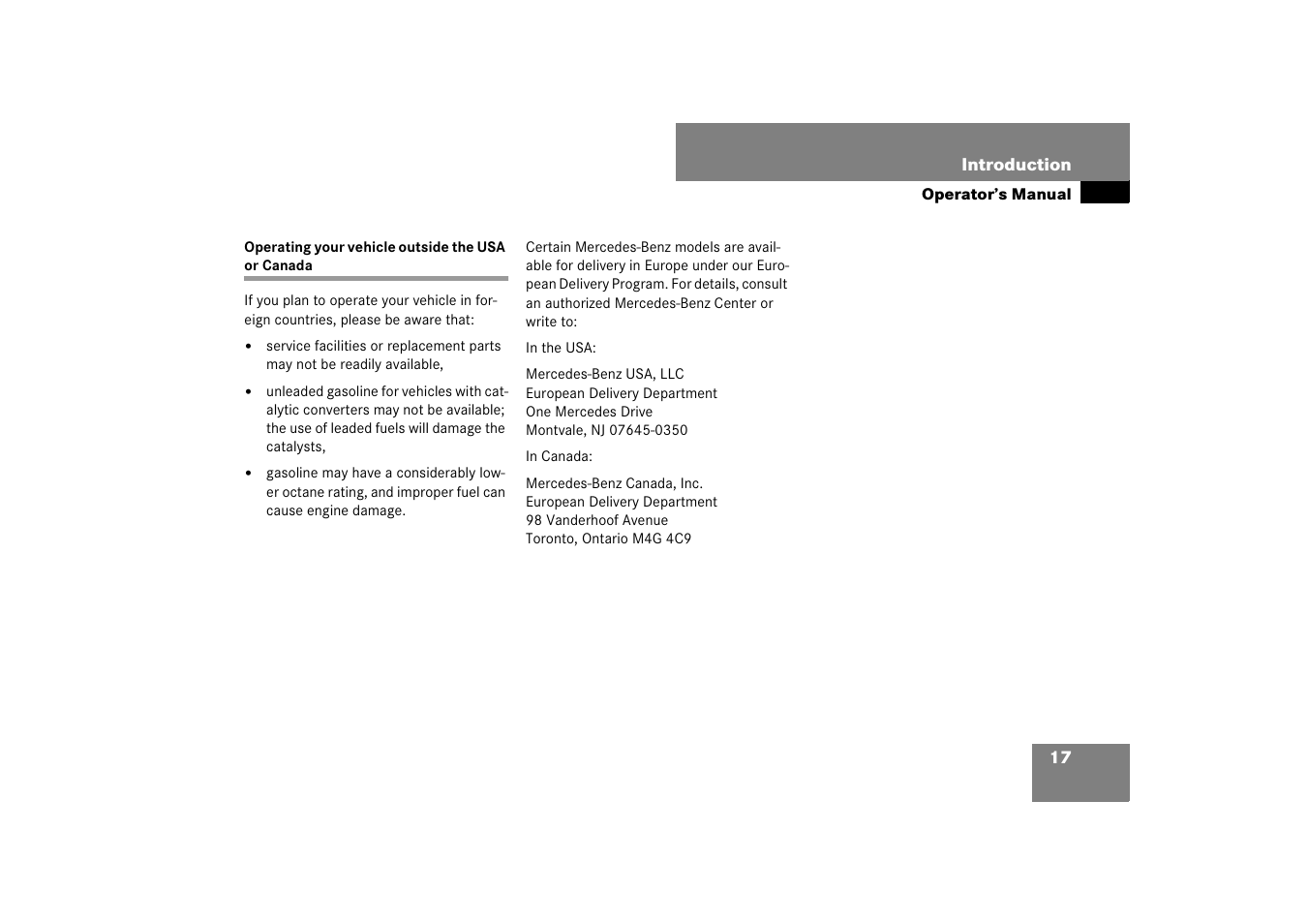 Mercedes-Benz CL-Class 2008 Owners Manual User Manual | Page 18 / 769