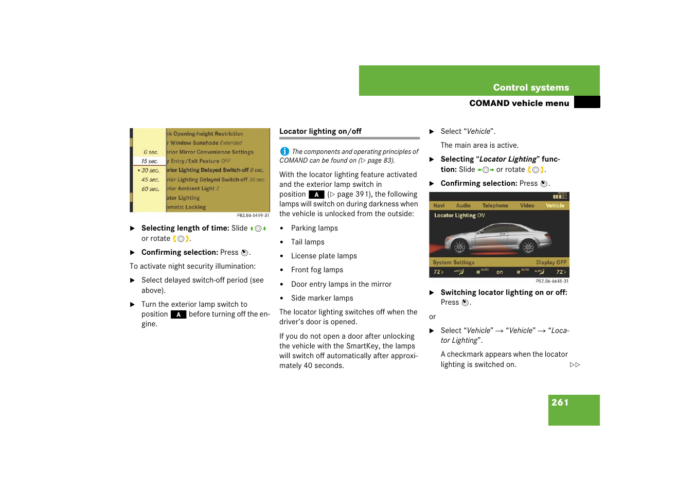 Mercedes-Benz CL-Class 2008 Owners Manual User Manual | Page 262 / 769