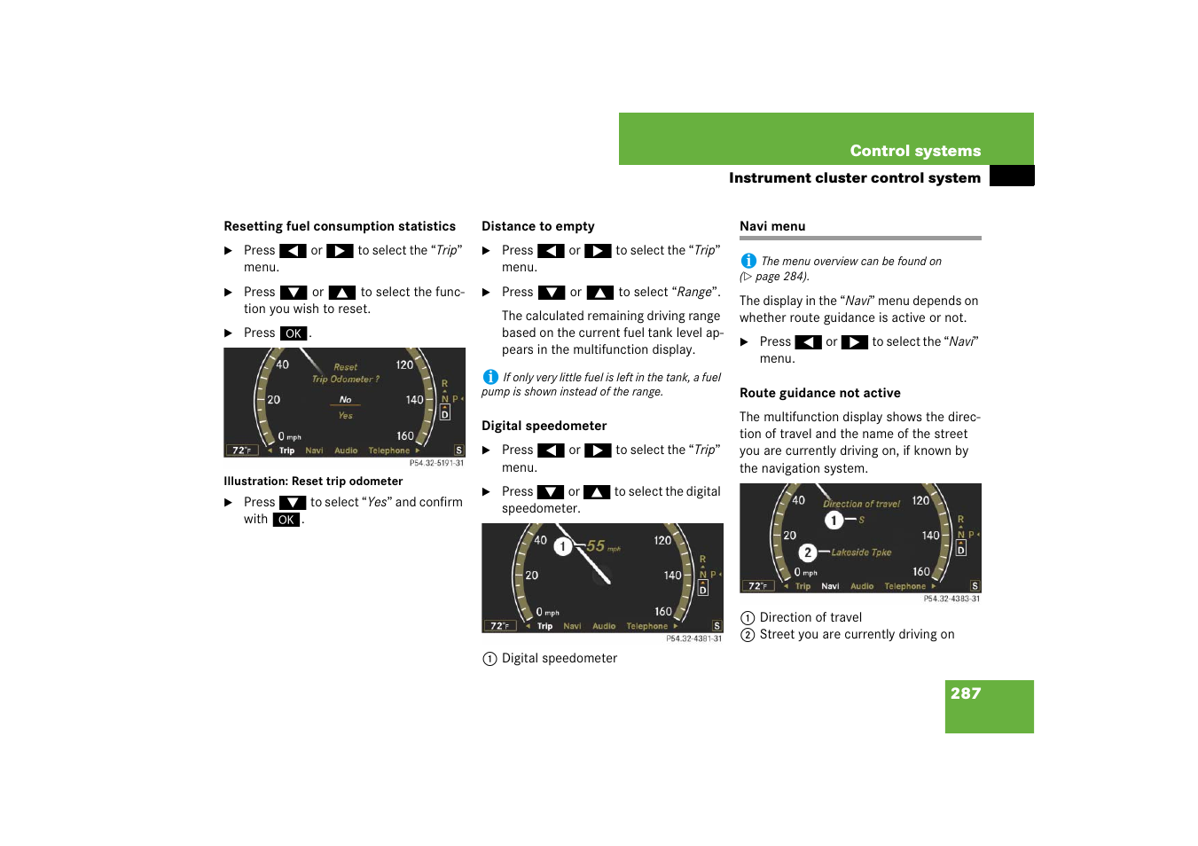 Mercedes-Benz CL-Class 2008 Owners Manual User Manual | Page 288 / 769