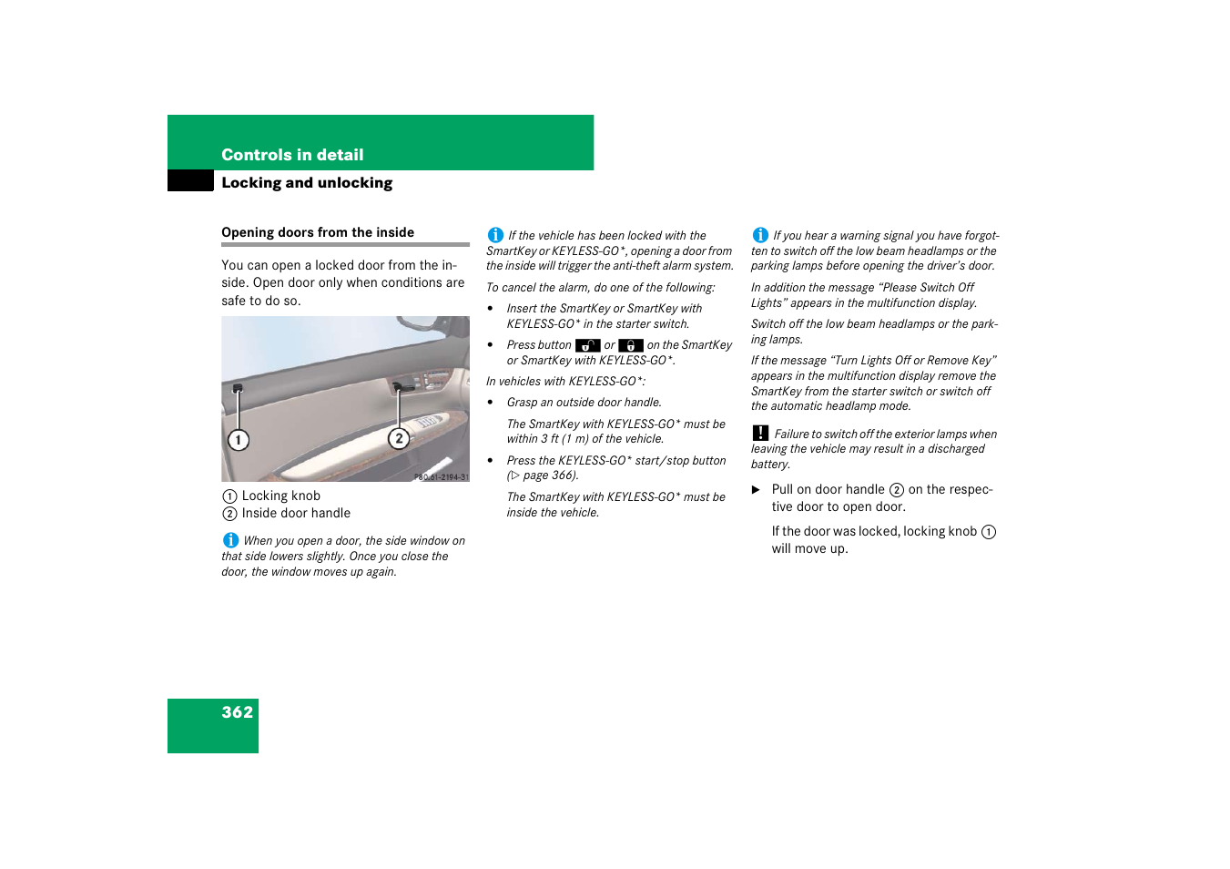 Mercedes-Benz CL-Class 2008 Owners Manual User Manual | Page 363 / 769