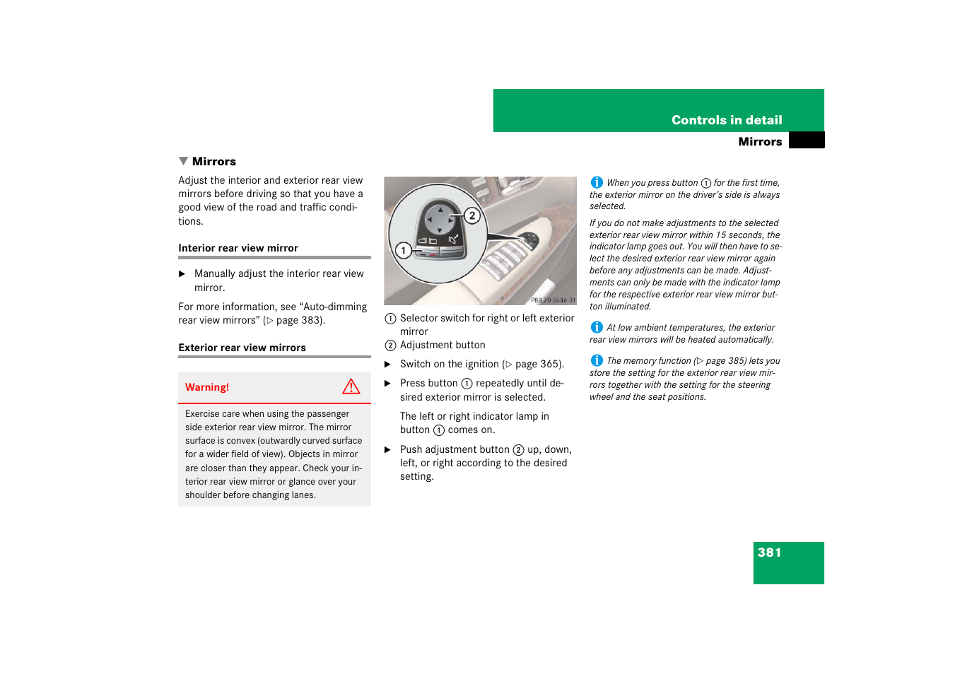 Mercedes-Benz CL-Class 2008 Owners Manual User Manual | Page 382 / 769