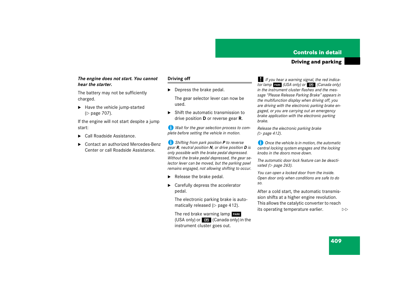 Mercedes-Benz CL-Class 2008 Owners Manual User Manual | Page 410 / 769