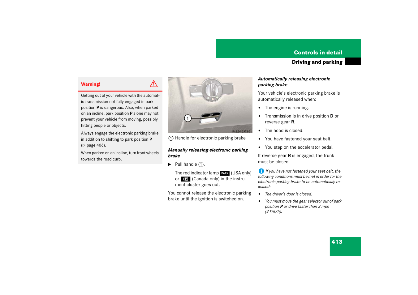 Mercedes-Benz CL-Class 2008 Owners Manual User Manual | Page 414 / 769