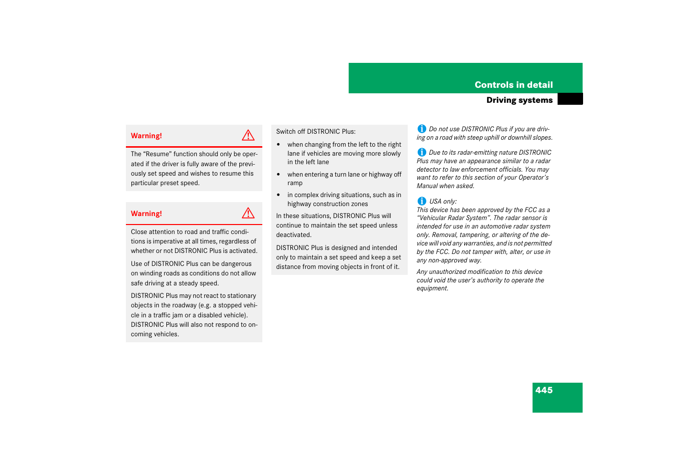 Mercedes-Benz CL-Class 2008 Owners Manual User Manual | Page 446 / 769