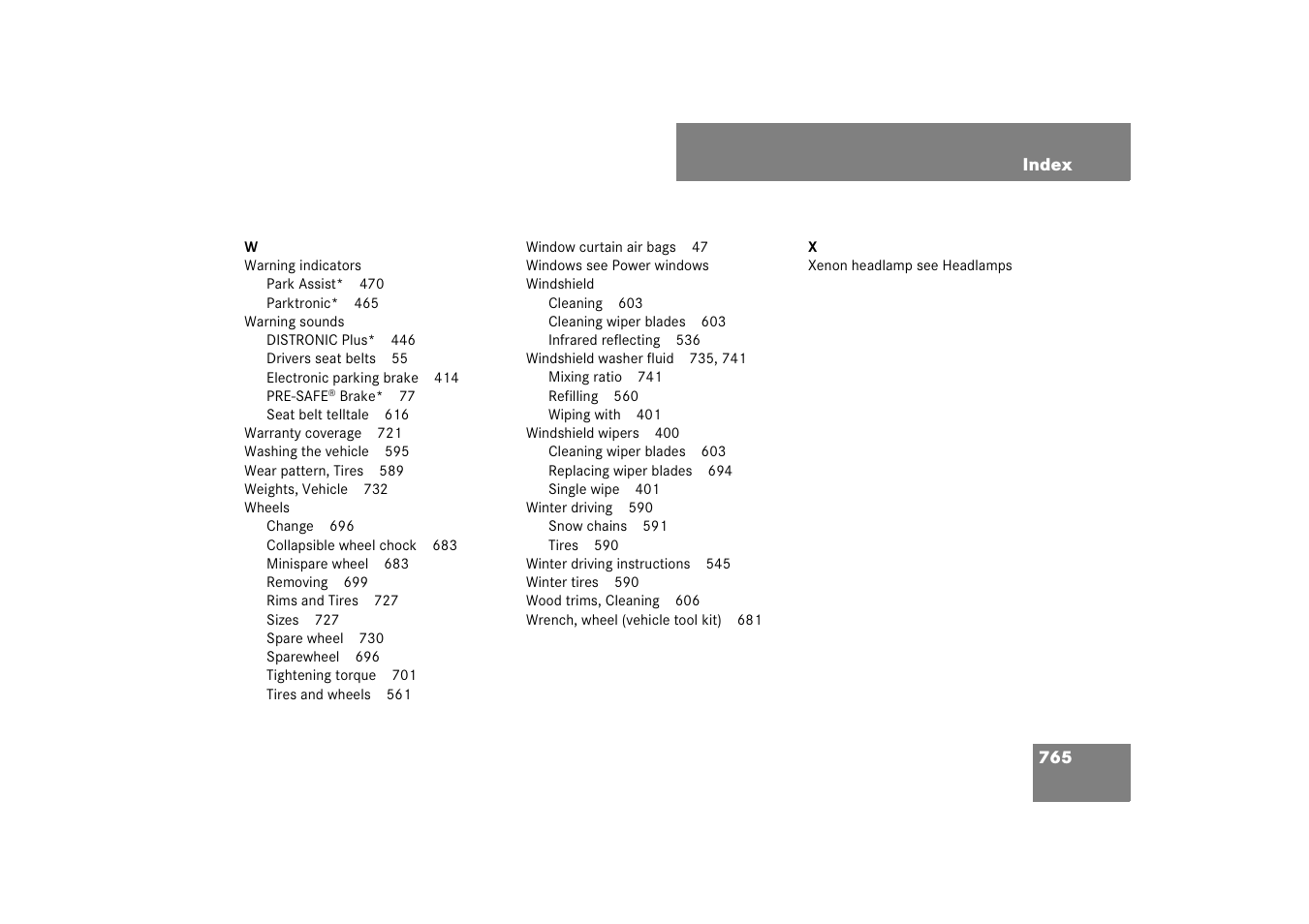 Mercedes-Benz CL-Class 2008 Owners Manual User Manual | Page 766 / 769