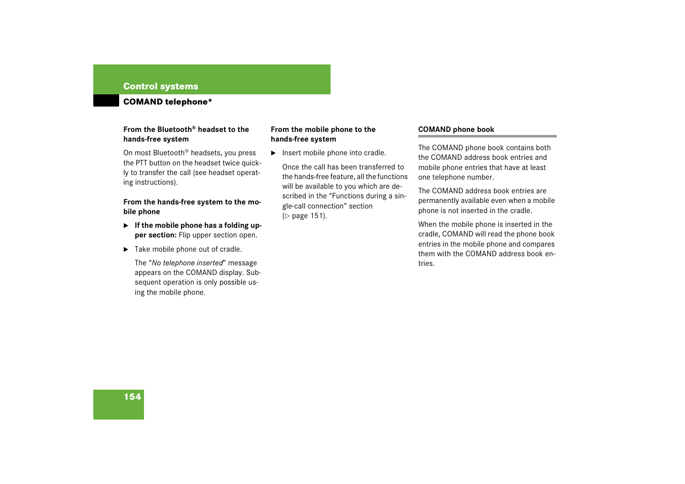 Mercedes-Benz CL-Class 2008 COMAND Manual User Manual | Page 155 / 769