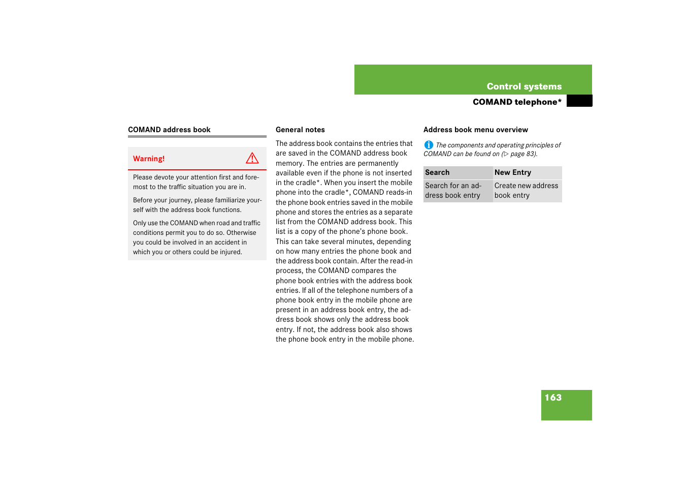 Mercedes-Benz CL-Class 2008 COMAND Manual User Manual | Page 164 / 769