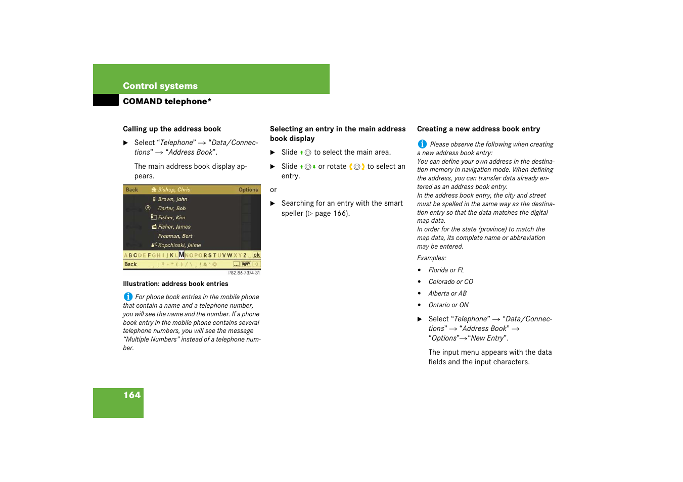 Mercedes-Benz CL-Class 2008 COMAND Manual User Manual | Page 165 / 769