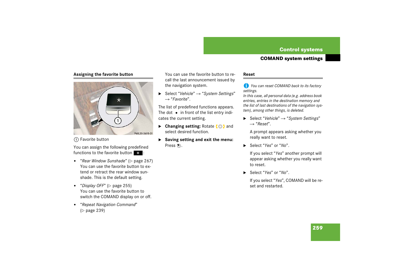 Mercedes-Benz CL-Class 2008 COMAND Manual User Manual | Page 260 / 769