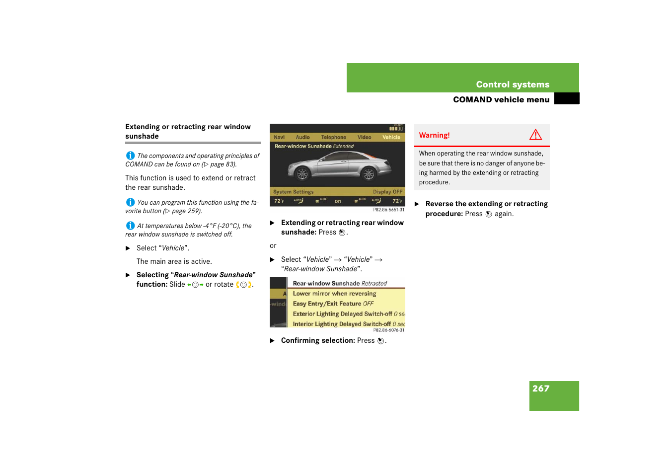 Mercedes-Benz CL-Class 2008 COMAND Manual User Manual | Page 268 / 769