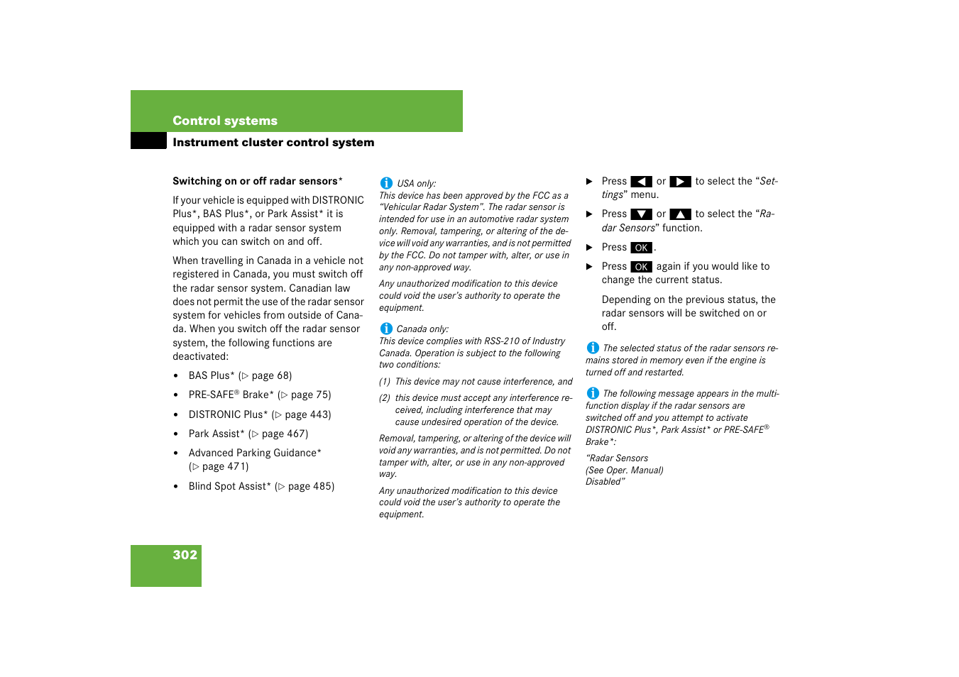Mercedes-Benz CL-Class 2008 COMAND Manual User Manual | Page 303 / 769