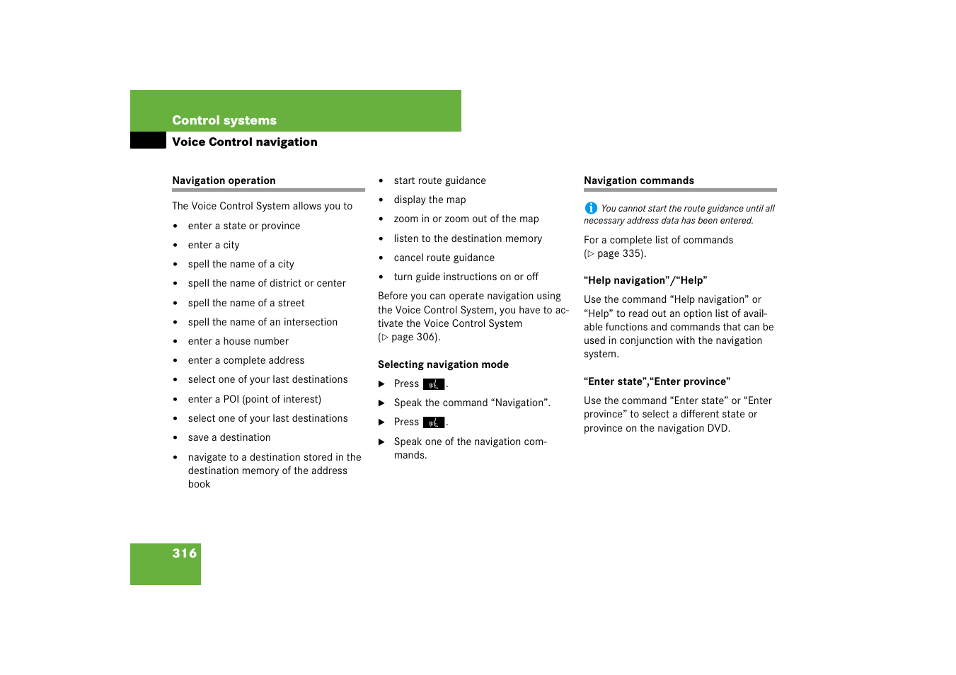 Mercedes-Benz CL-Class 2008 COMAND Manual User Manual | Page 317 / 769
