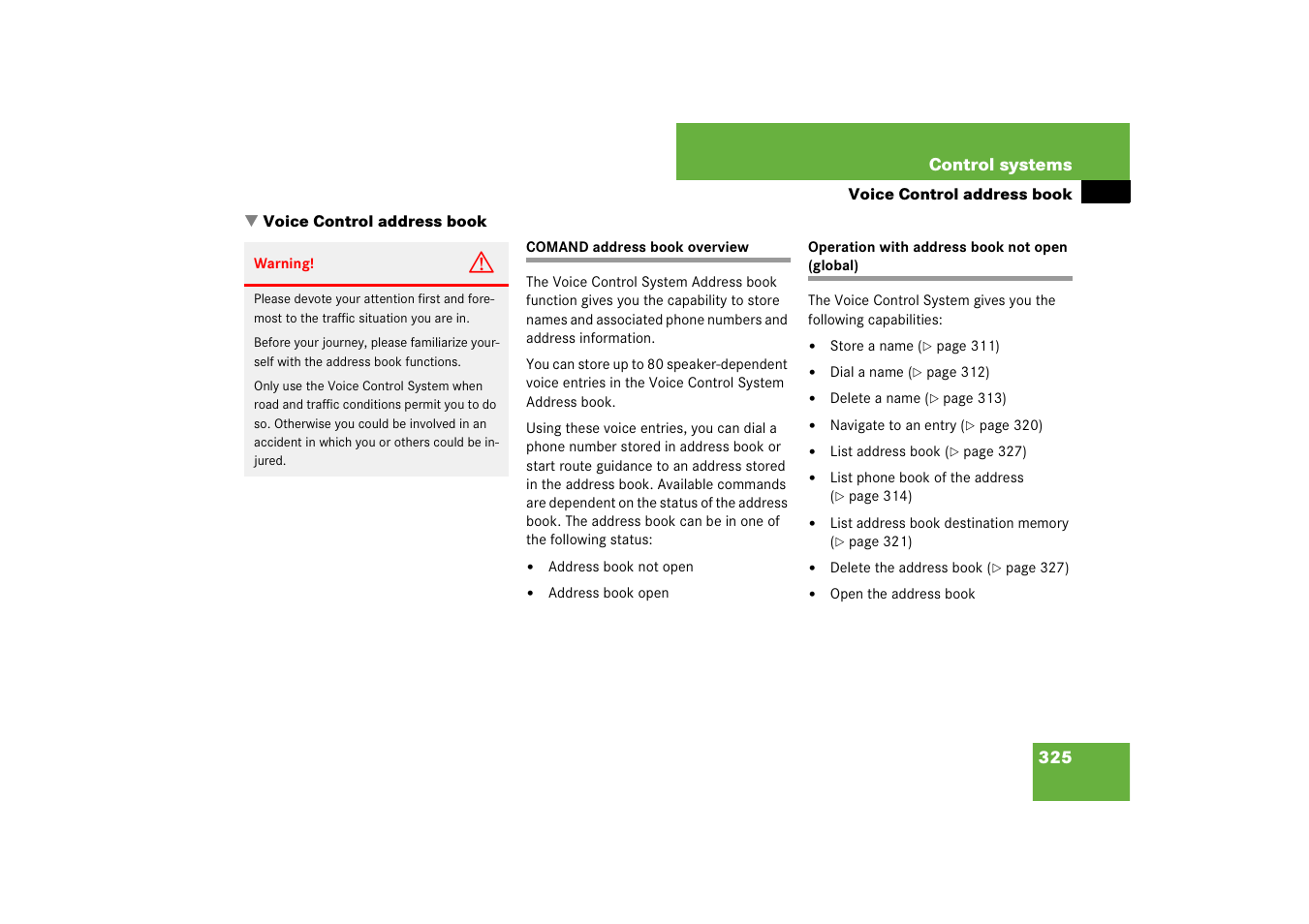 Mercedes-Benz CL-Class 2008 COMAND Manual User Manual | Page 326 / 769