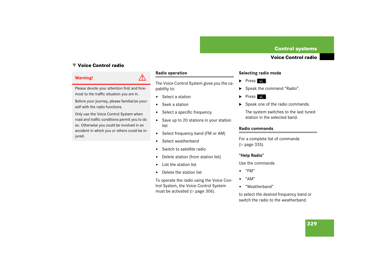 Mercedes-Benz CL-Class 2008 COMAND Manual User Manual | Page 330 / 769
