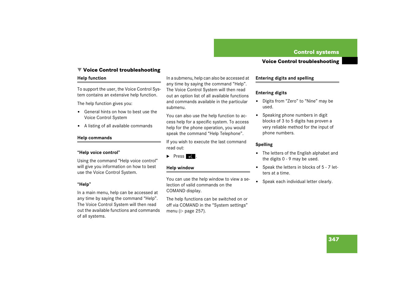 Mercedes-Benz CL-Class 2008 COMAND Manual User Manual | Page 348 / 769