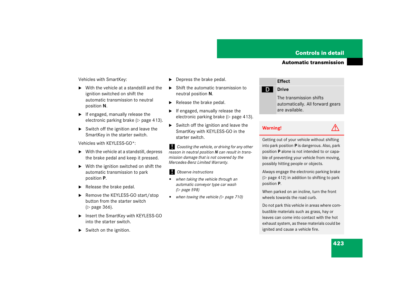Mercedes-Benz CL-Class 2008 COMAND Manual User Manual | Page 424 / 769