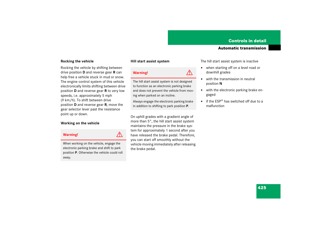 Mercedes-Benz CL-Class 2008 COMAND Manual User Manual | Page 426 / 769