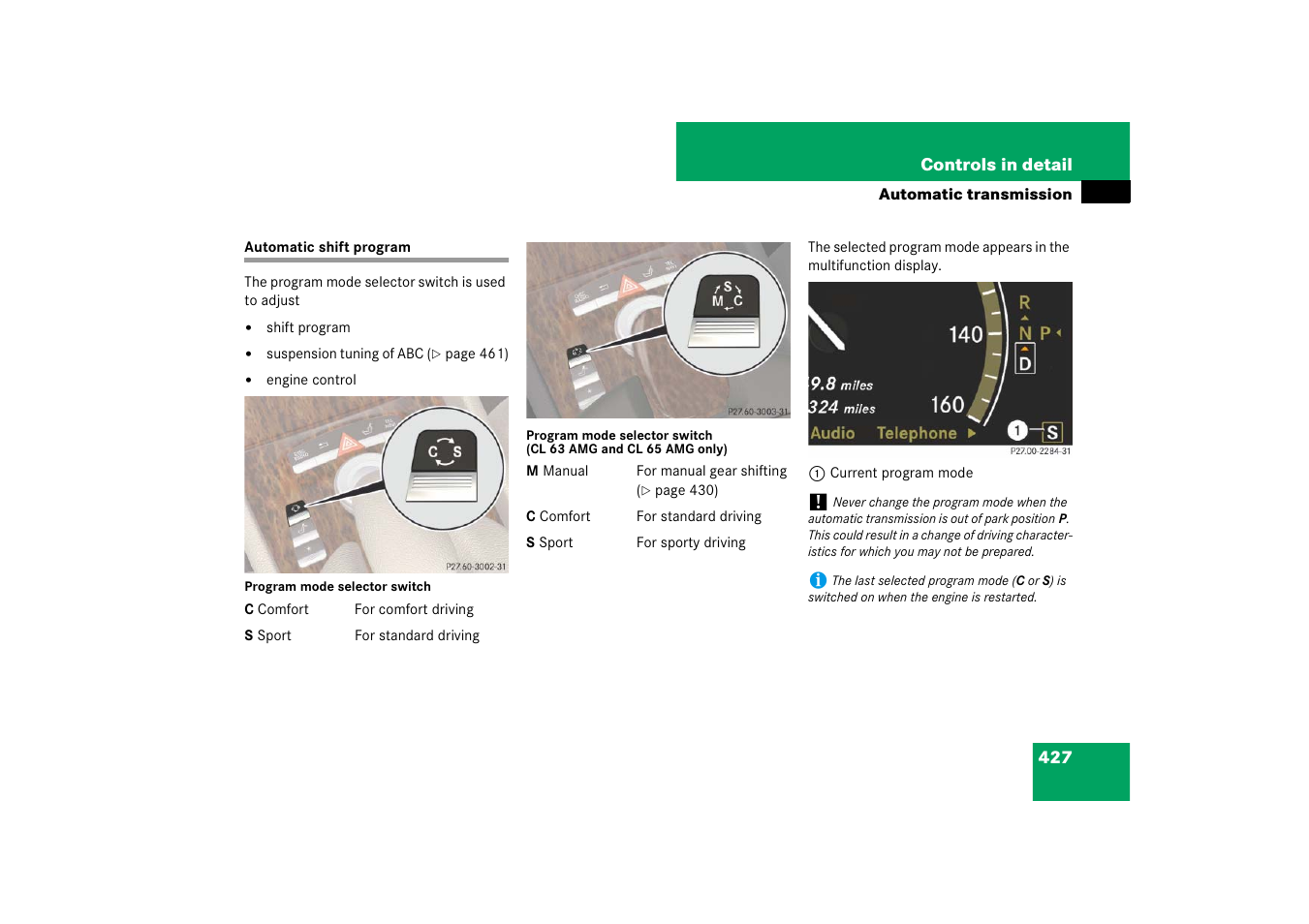 Mercedes-Benz CL-Class 2008 COMAND Manual User Manual | Page 428 / 769