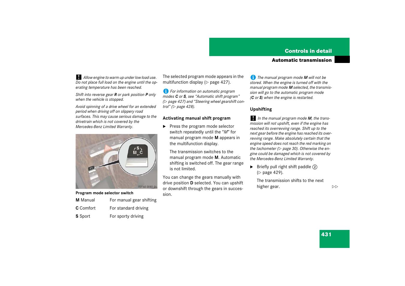 Mercedes-Benz CL-Class 2008 COMAND Manual User Manual | Page 432 / 769