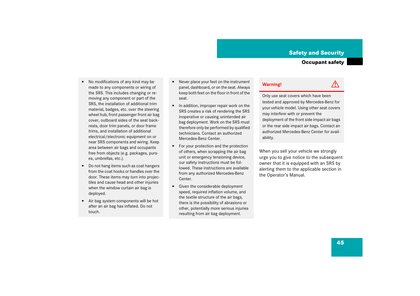 Mercedes-Benz CL-Class 2008 COMAND Manual User Manual | Page 46 / 769