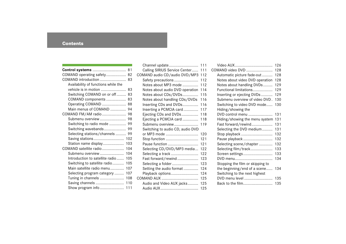 Mercedes-Benz CL-Class 2008 COMAND Manual User Manual | Page 5 / 769