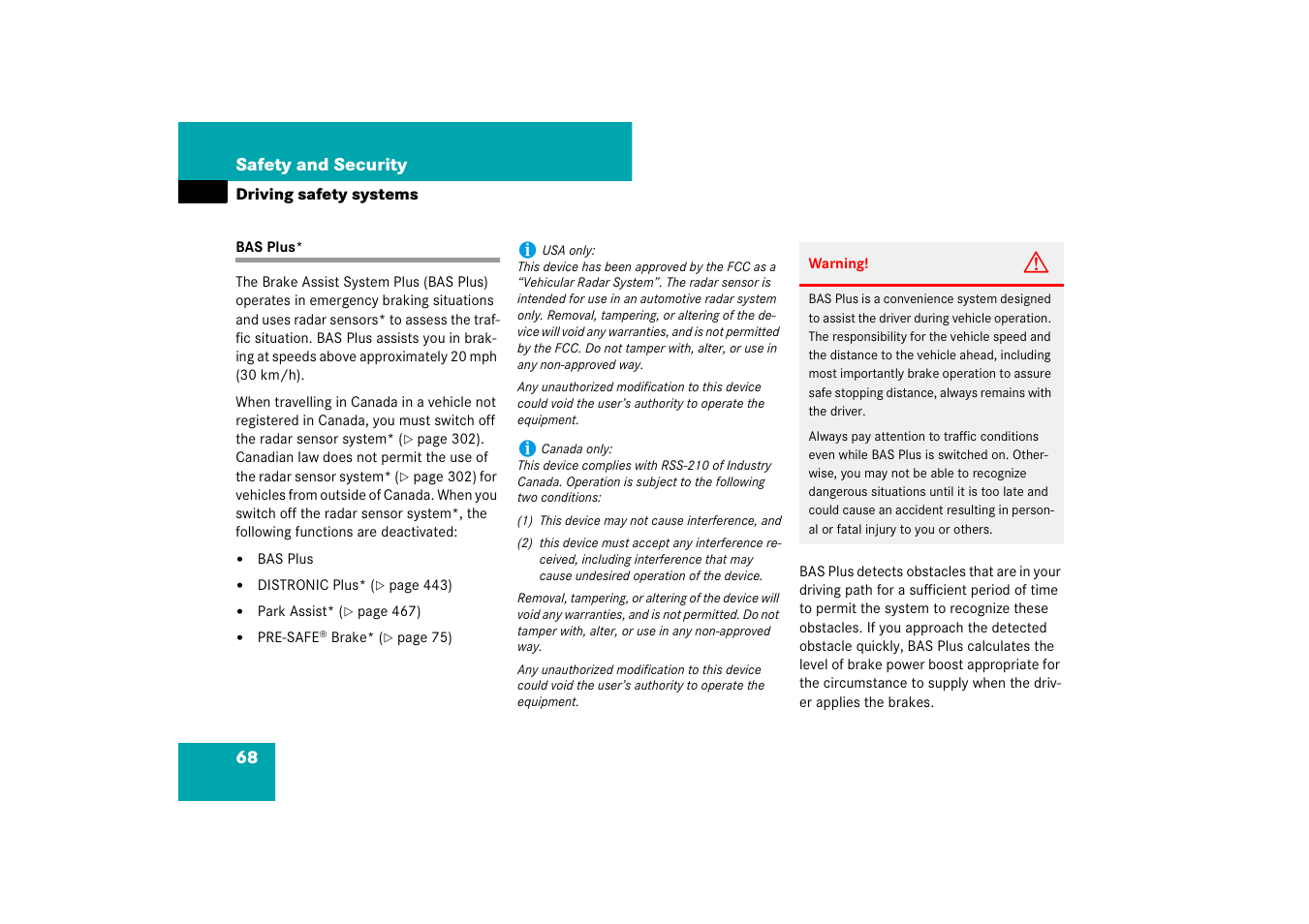 Mercedes-Benz CL-Class 2008 COMAND Manual User Manual | Page 69 / 769