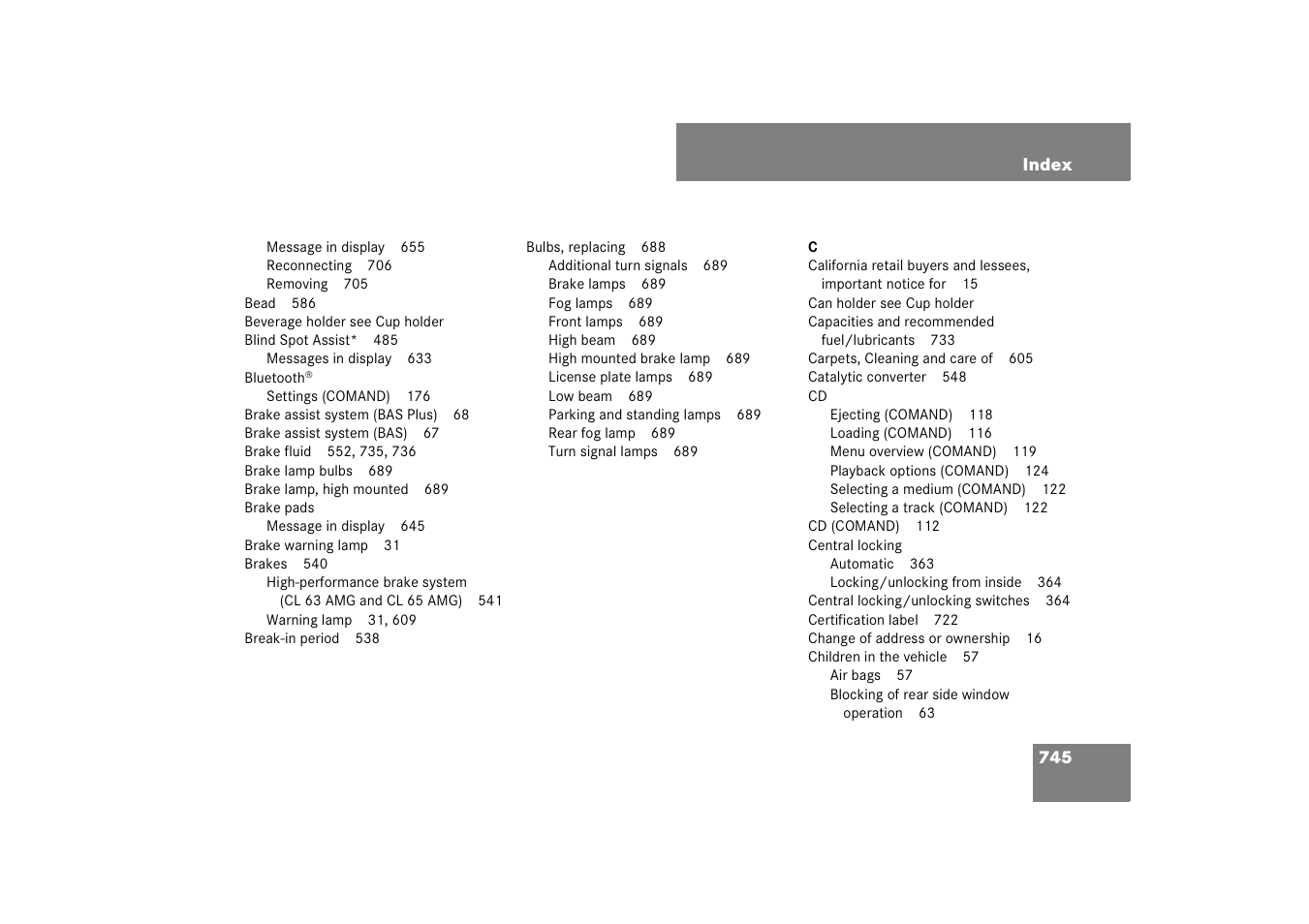 Mercedes-Benz CL-Class 2008 COMAND Manual User Manual | Page 746 / 769