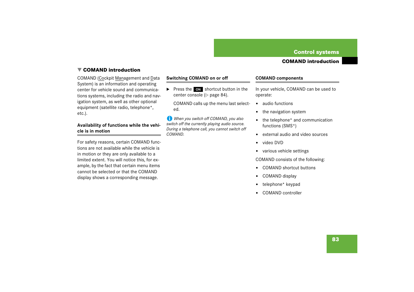 Mercedes-Benz CL-Class 2008 COMAND Manual User Manual | Page 84 / 769