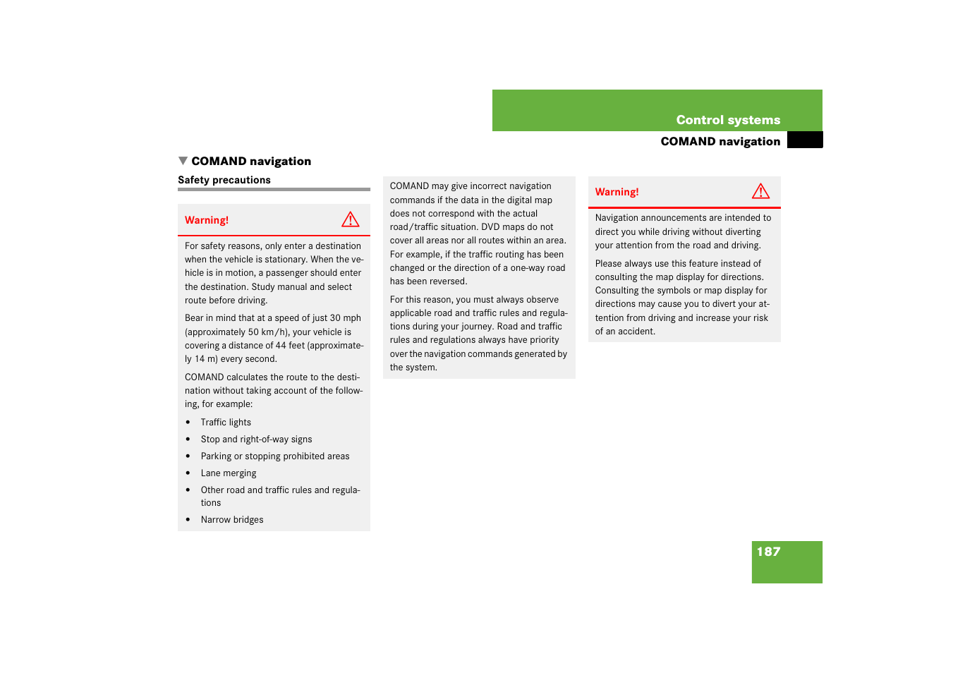 Mercedes-Benz S-Class 2008 COMAND Manual User Manual | Page 188 / 801