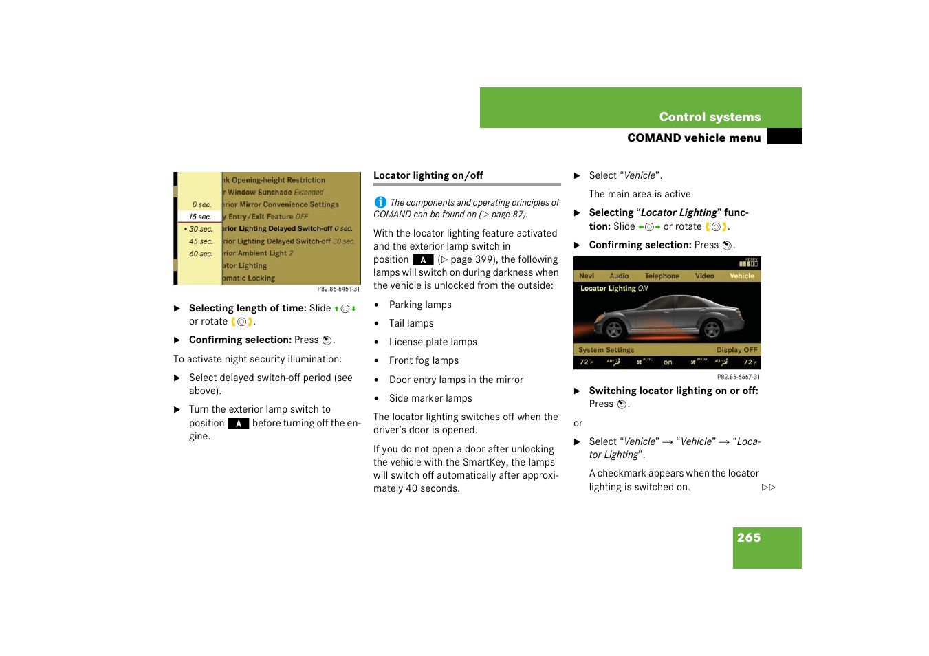 Mercedes-Benz S-Class 2008 COMAND Manual User Manual | Page 266 / 801