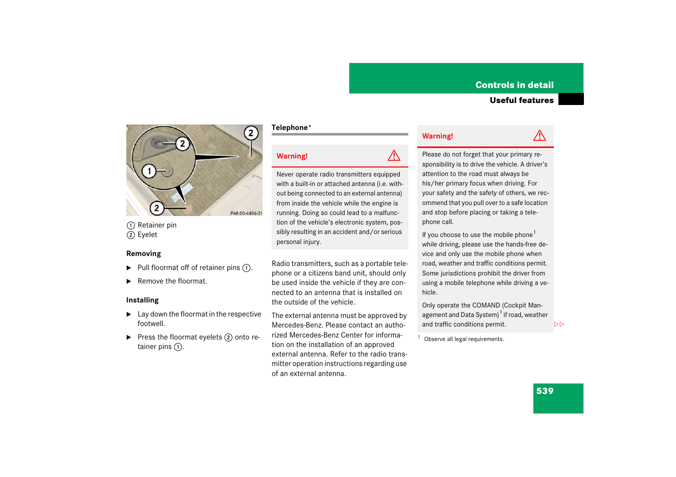 Mercedes-Benz S-Class 2008 COMAND Manual User Manual | Page 540 / 801