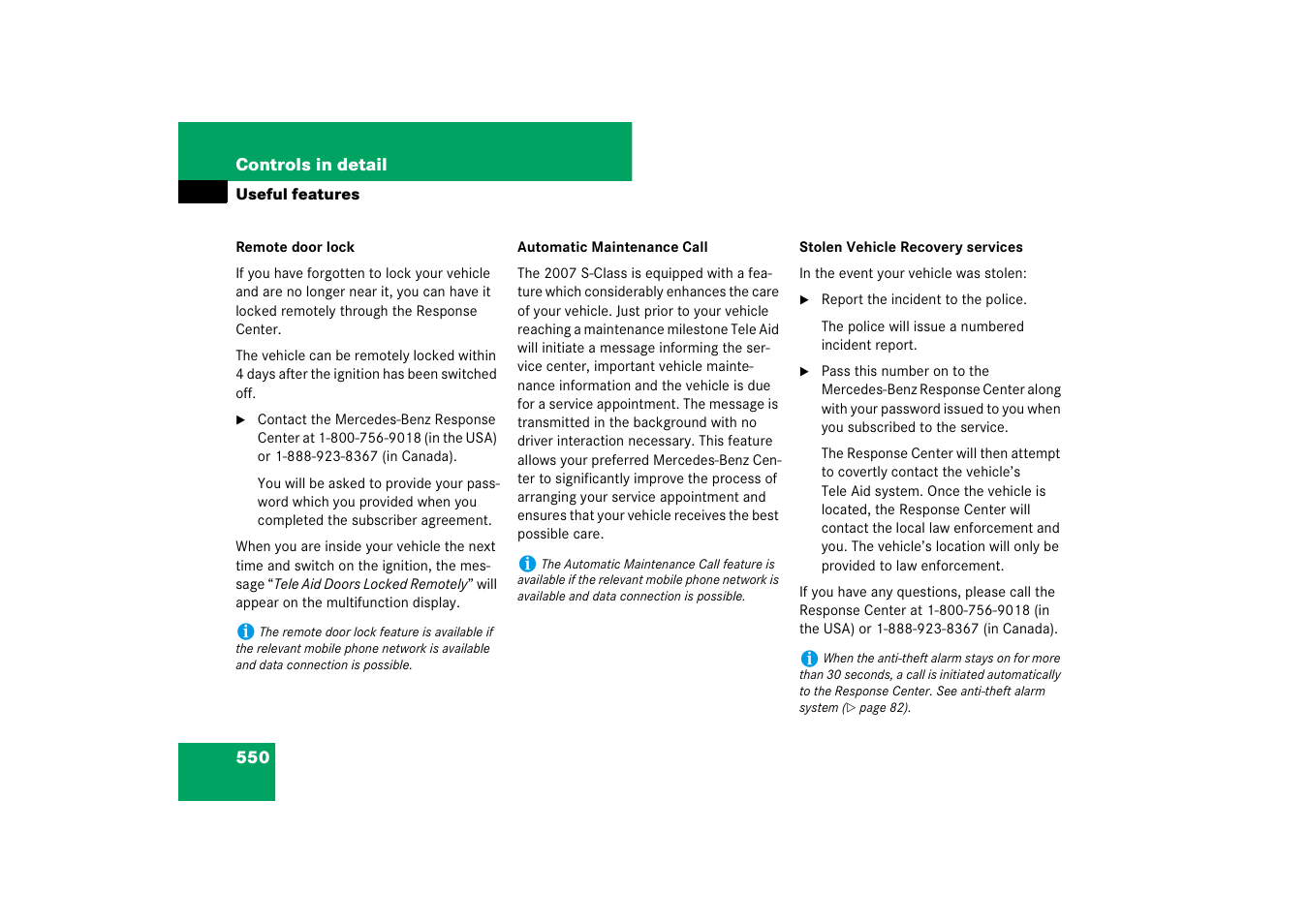 Mercedes-Benz S-Class 2008 COMAND Manual User Manual | Page 551 / 801