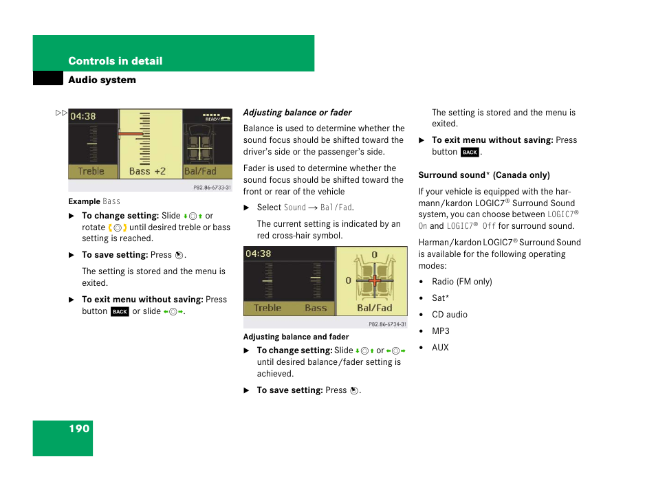 190 controls in detail | Mercedes-Benz C-Class 2008 Owners Manual User Manual | Page 191 / 509