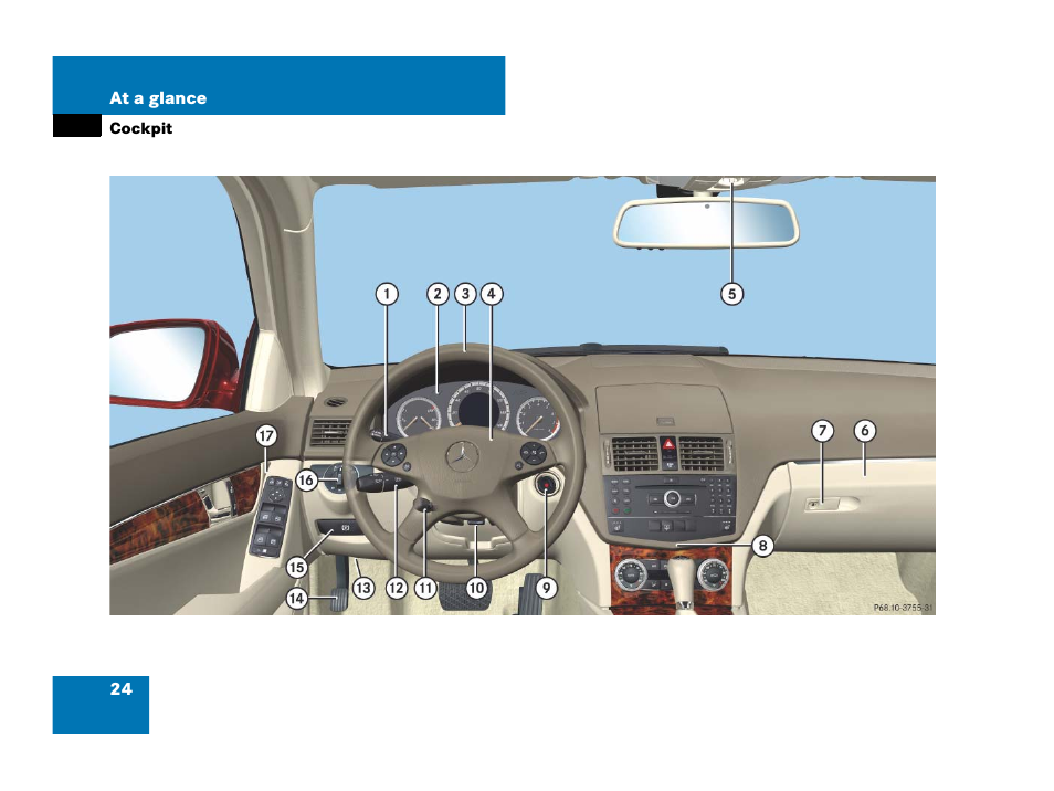 Cockpit | Mercedes-Benz C-Class 2008 Owners Manual User Manual | Page 25 / 509