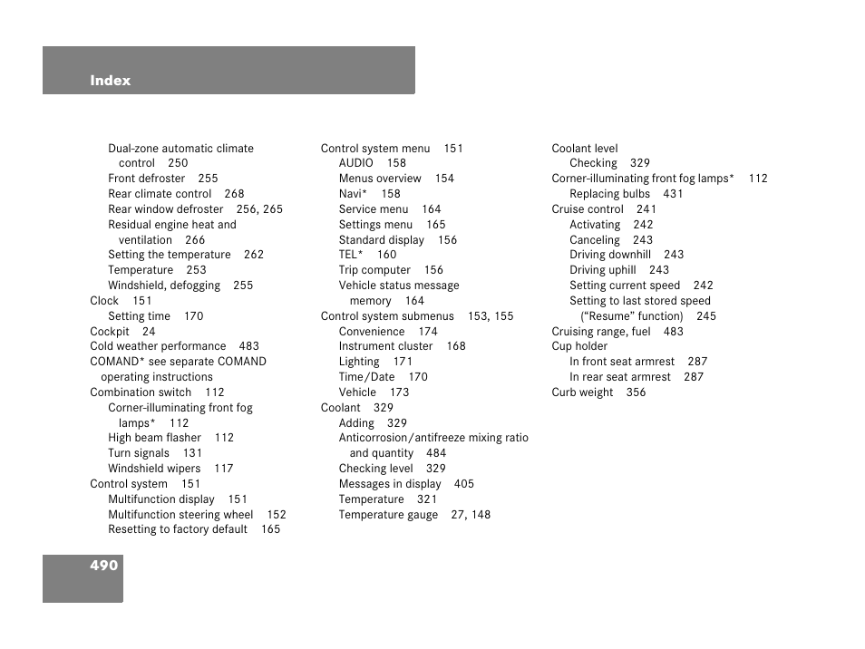 Mercedes-Benz C-Class 2008 Owners Manual User Manual | Page 491 / 509