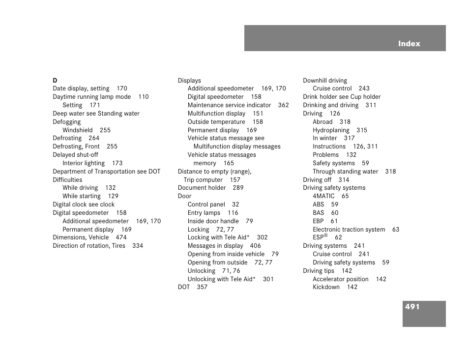 Mercedes-Benz C-Class 2008 Owners Manual User Manual | Page 492 / 509