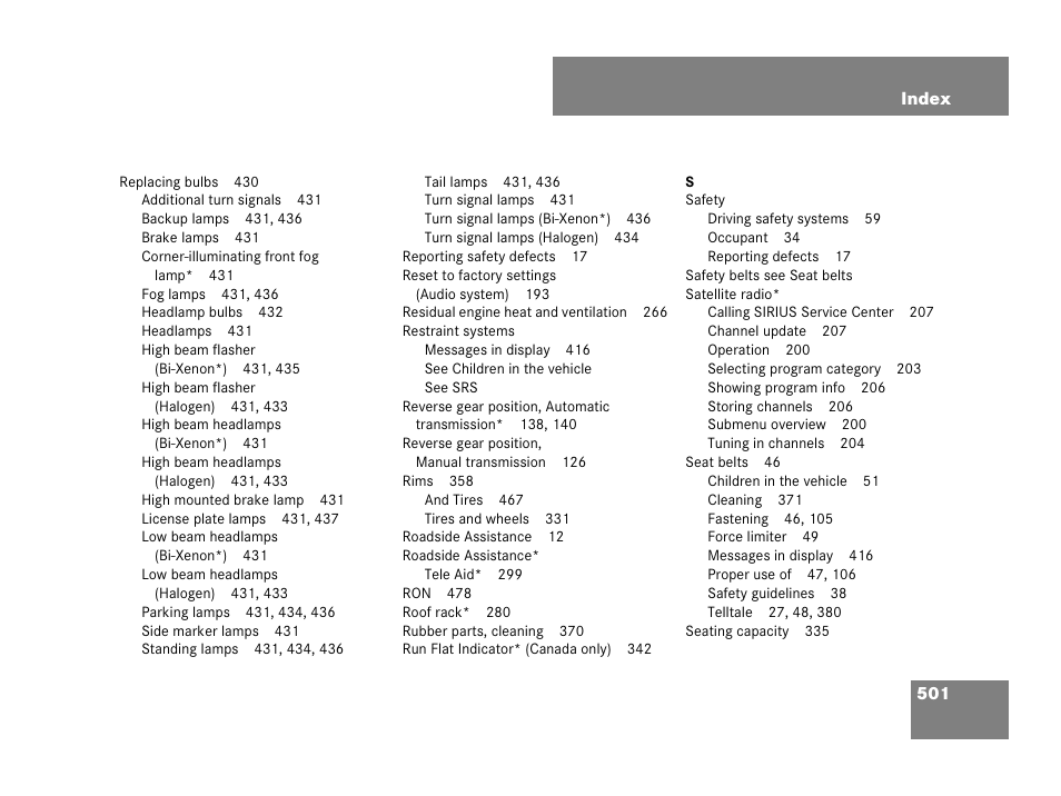 Mercedes-Benz C-Class 2008 Owners Manual User Manual | Page 502 / 509