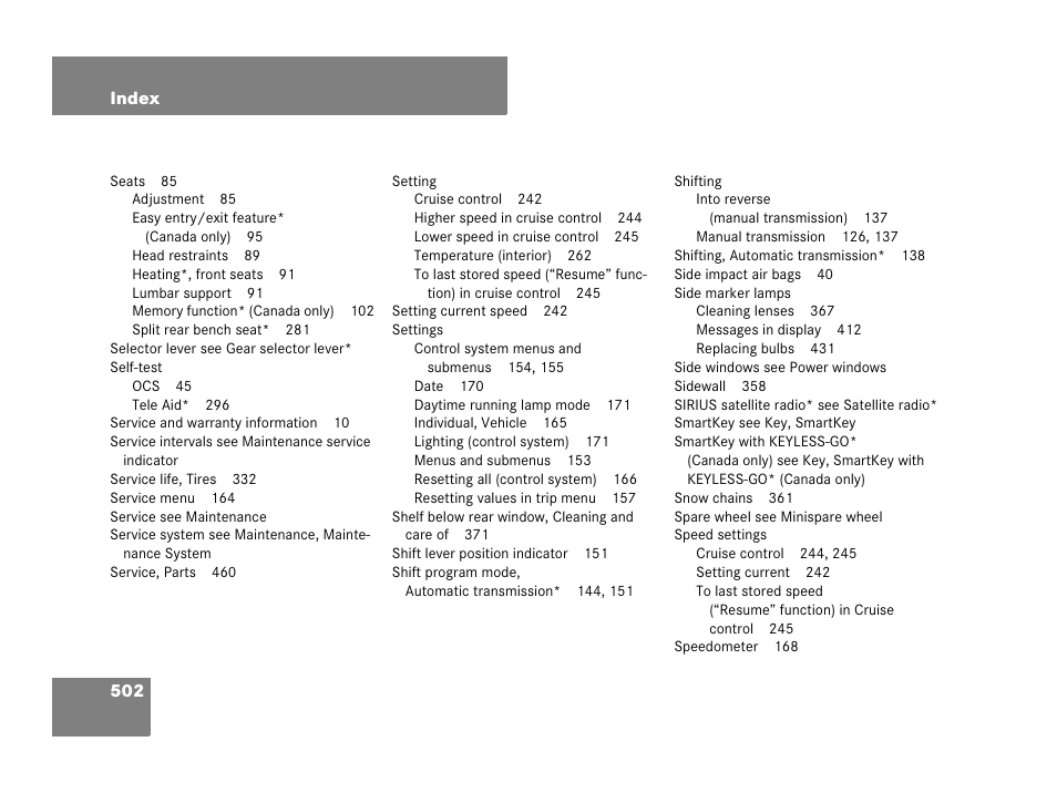 Mercedes-Benz C-Class 2008 Owners Manual User Manual | Page 503 / 509