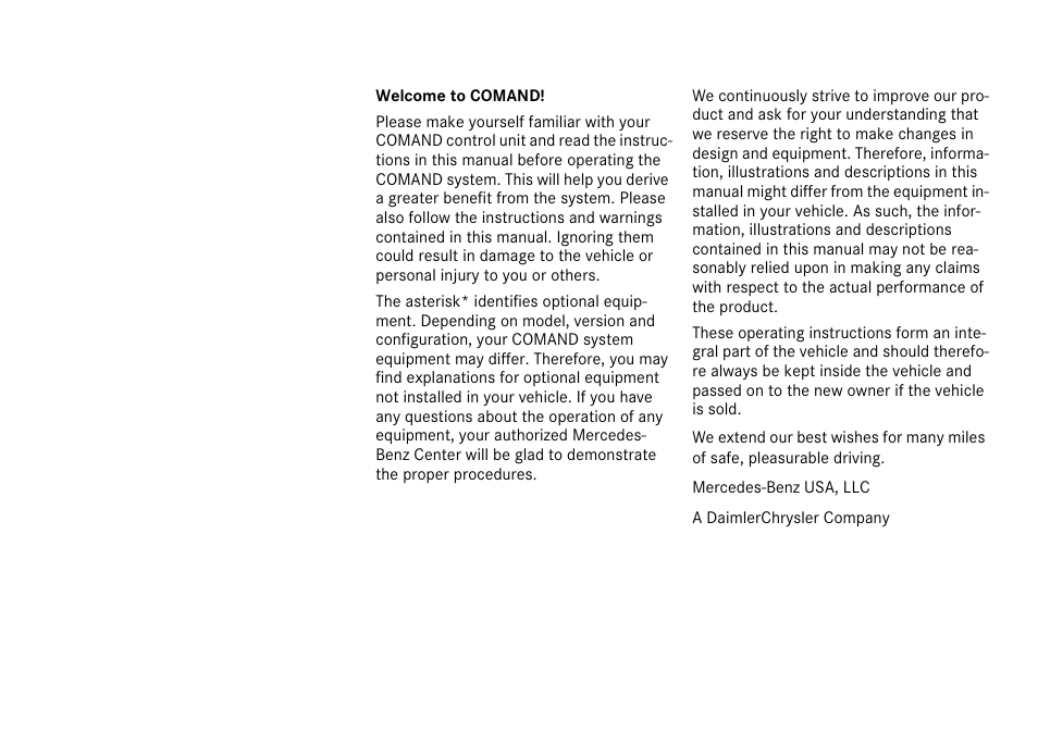 Mercedes-Benz C-Class 2008 COMAND Manual User Manual | Page 2 / 225